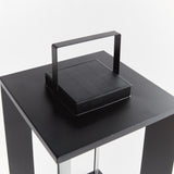 Napa Matte Black HANLEY SOLAR LED LANTERN 18"