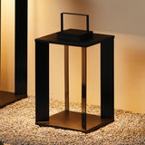 Napa Matte Black HANLEY SOLAR LED LANTERN 18"