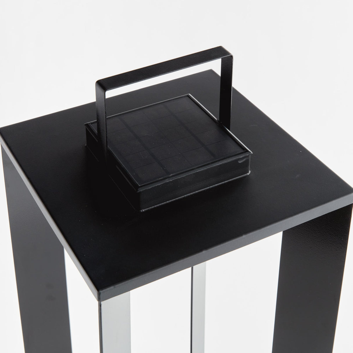 Napa Matte Black HANLEY SOLAR LED LANTERN 30"