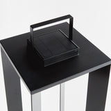 Napa Matte Black HANLEY SOLAR LED LANTERN 30"