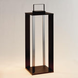 Napa Matte Black HANLEY SOLAR LED LANTERN 30"