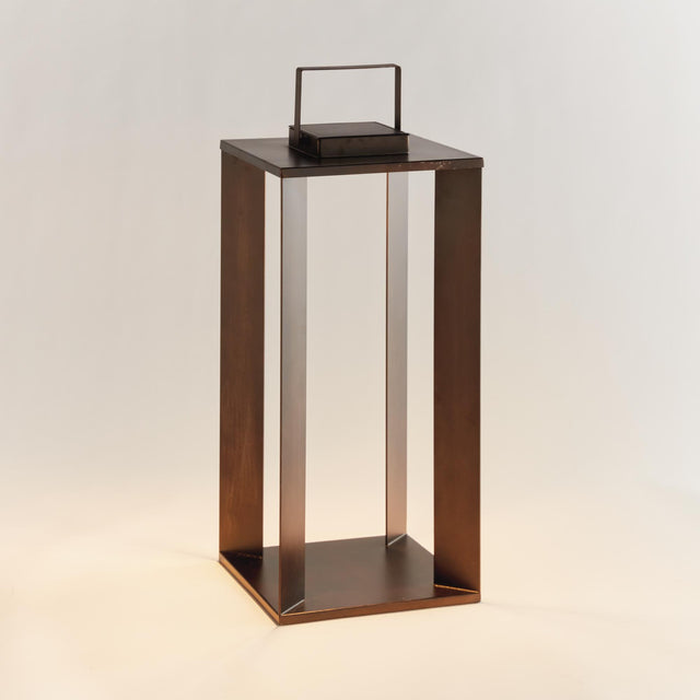 Napa Brushed Bronze HANLEY SOLAR LED LANTERN 24"
