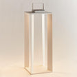 Napa Matte White HANLEY SOLAR LED LANTERN 30"