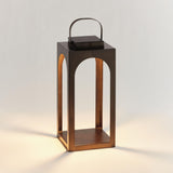 Napa Brushed Bronze BROOKS SOLAR LED LANTERN 18"
