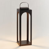 Napa Matte Black BROOKS SOLAR LED LANTERN 24"