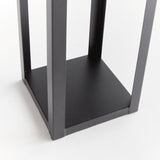 Napa Matte Black BROOKS SOLAR LED LANTERN 24"