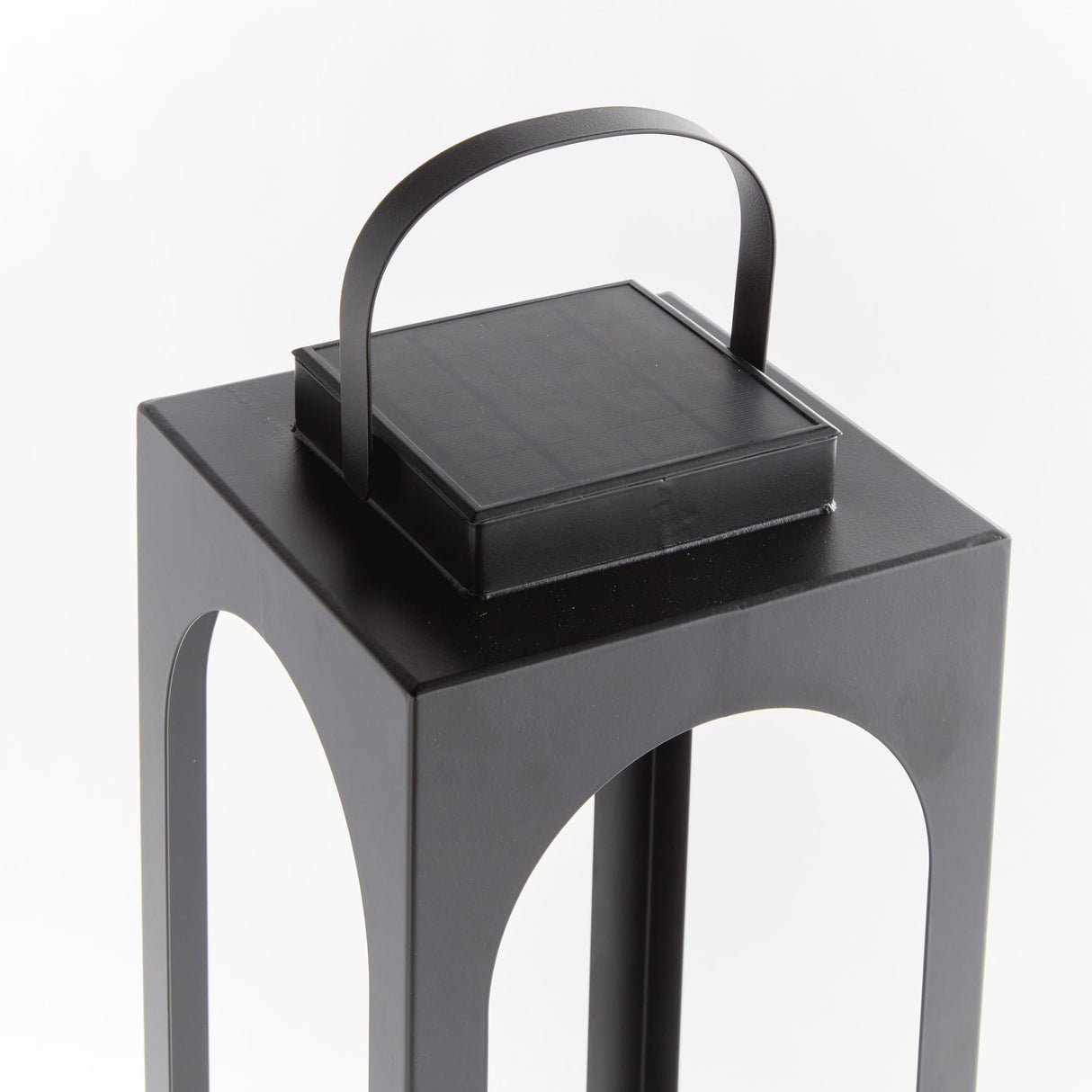 Napa Matte Black BROOKS SOLAR LED LANTERN 24"