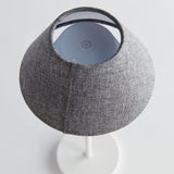 Napa Gray Linen Shade/White Base ALLUNA CORDLESS LED LAMP 14"