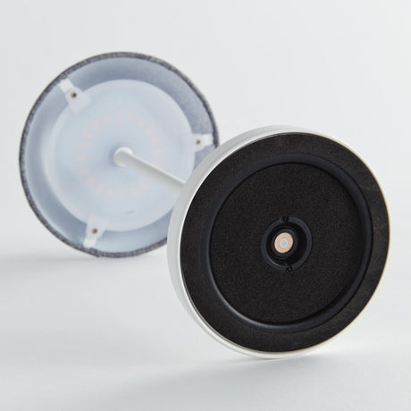 Napa Gray Linen Shade/White Base ALLUNA CORDLESS LED LAMP 14"