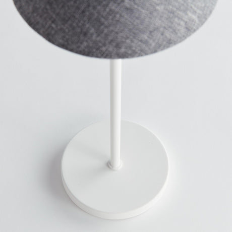 Napa Gray Linen Shade/White Base ALLUNA CORDLESS LED LAMP 14"