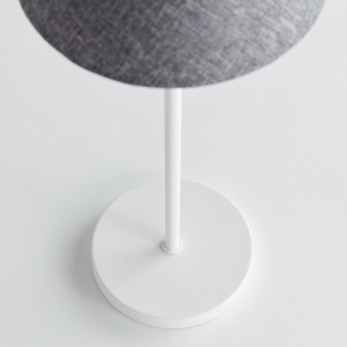 Napa Gray Linen Shade/White Base ALLUNA CORDLESS LED LAMP 14"