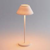 Napa White Linen Shade/White Base ALLUNA CORDLESS LED LAMP 14"