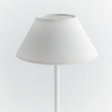 Napa White Linen Shade/White Base ALLUNA CORDLESS LED LAMP 14"