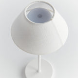 Napa White Linen Shade/White Base ALLUNA CORDLESS LED LAMP 14"