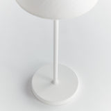 Napa White Linen Shade/White Base ALLUNA CORDLESS LED LAMP 14"