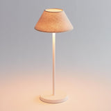 Napa Ecru Linen Shade/White Base ALLUNA CORDLESS LED LAMP 14"