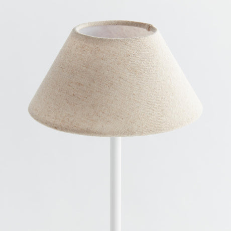 Napa Ecru Linen Shade/White Base ALLUNA CORDLESS LED LAMP 14"