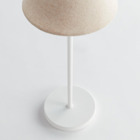 Napa Ecru Linen Shade/White Base ALLUNA CORDLESS LED LAMP 14"