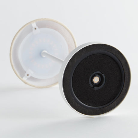 Napa Ecru Linen Shade/White Base ALLUNA CORDLESS LED LAMP 14"