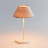 Napa Ecru Linen Shade/White Base ALLUNA CORDLESS LED LAMP 10"