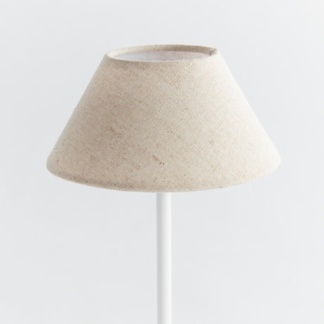 Napa Ecru Linen Shade/White Base ALLUNA CORDLESS LED LAMP 10"