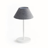 Napa Gray Linen Shade/White Base ALLUNA CORDLESS LED LAMP 10"