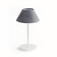 Napa Gray Linen Shade/White Base ALLUNA CORDLESS LED LAMP 10"