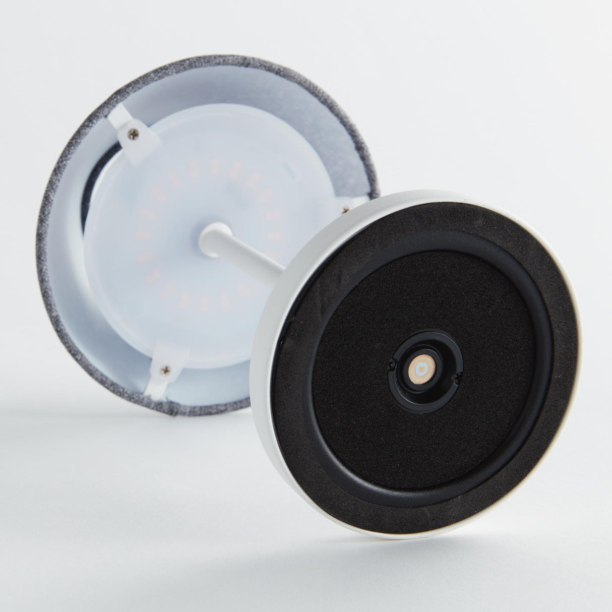 Napa Gray Linen Shade/White Base ALLUNA CORDLESS LED LAMP 10"