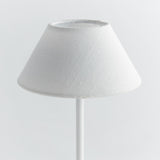 Napa White Linen Shade/White Base ALLUNA CORDLESS LED LAMP 10"