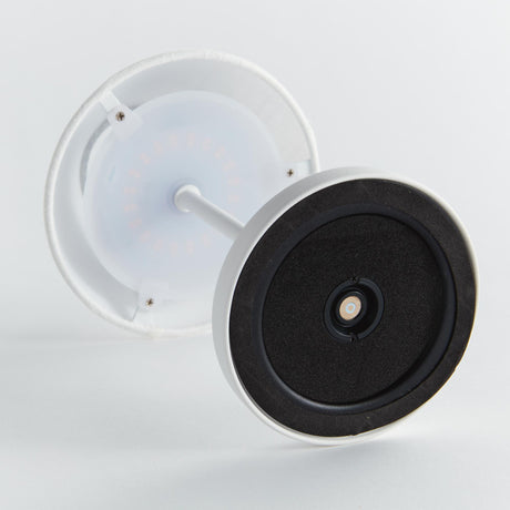 Napa White Linen Shade/White Base ALLUNA CORDLESS LED LAMP 10"