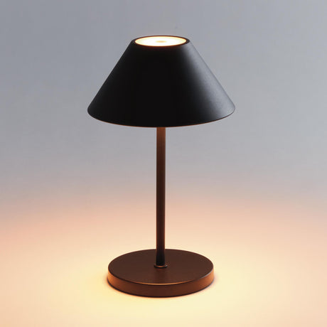 Napa Black ALLUNA CORDLESS LED LAMP 10"