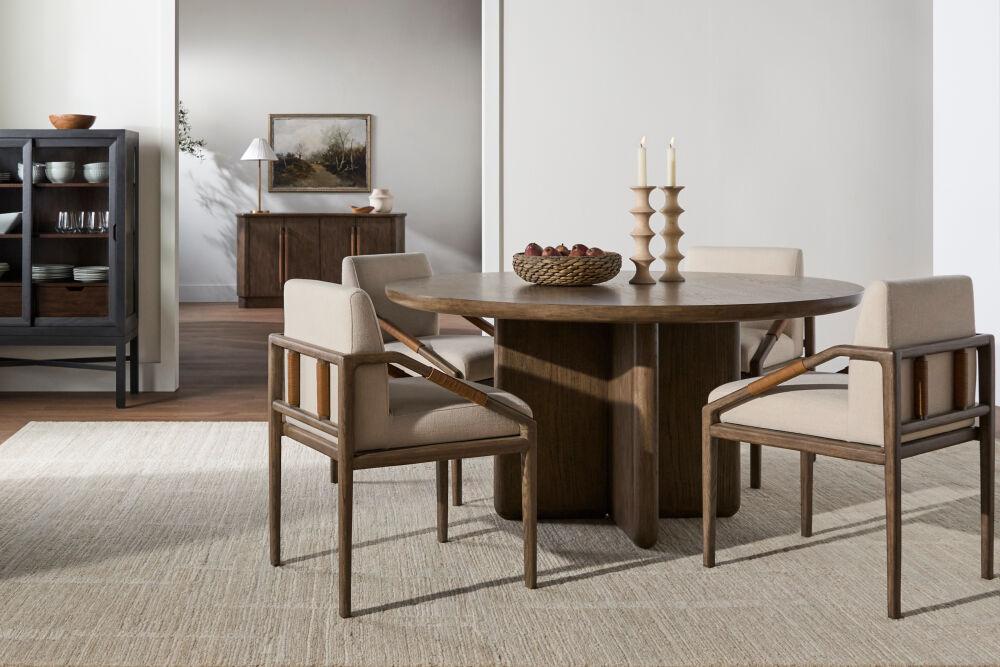 Surya Atra BOAT-001 30"H x 60"W x 60"D Dining Table/Seating