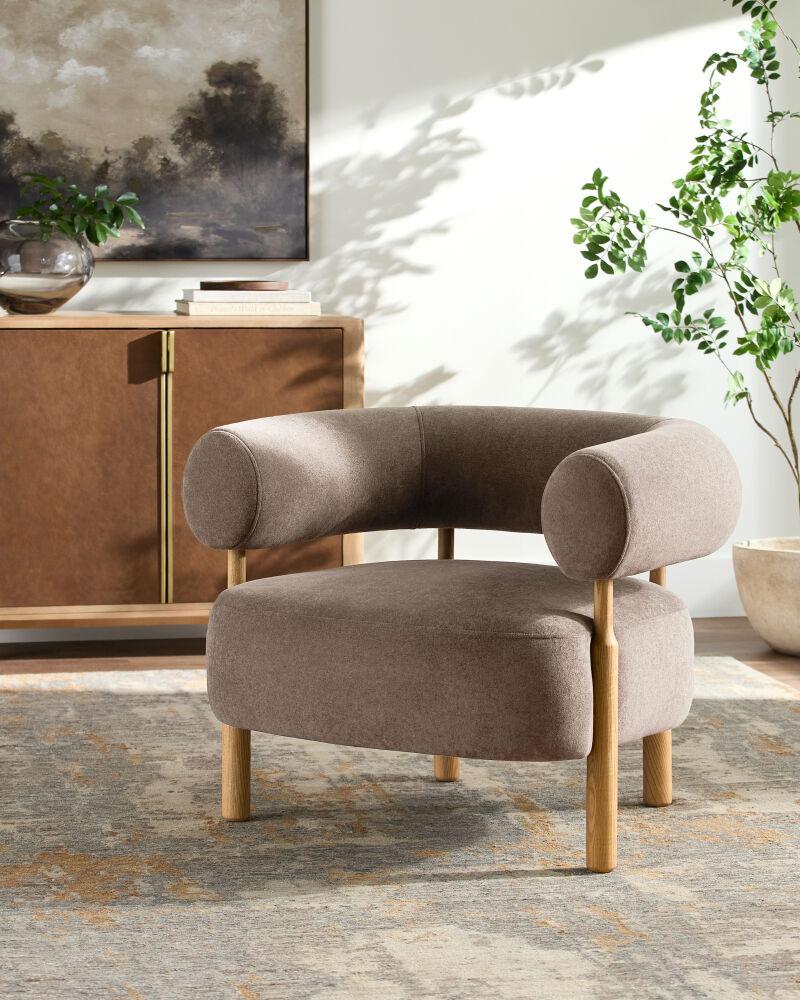 Surya Thorne THRN-002 28"H x 35"W x 33"D Accent Chair