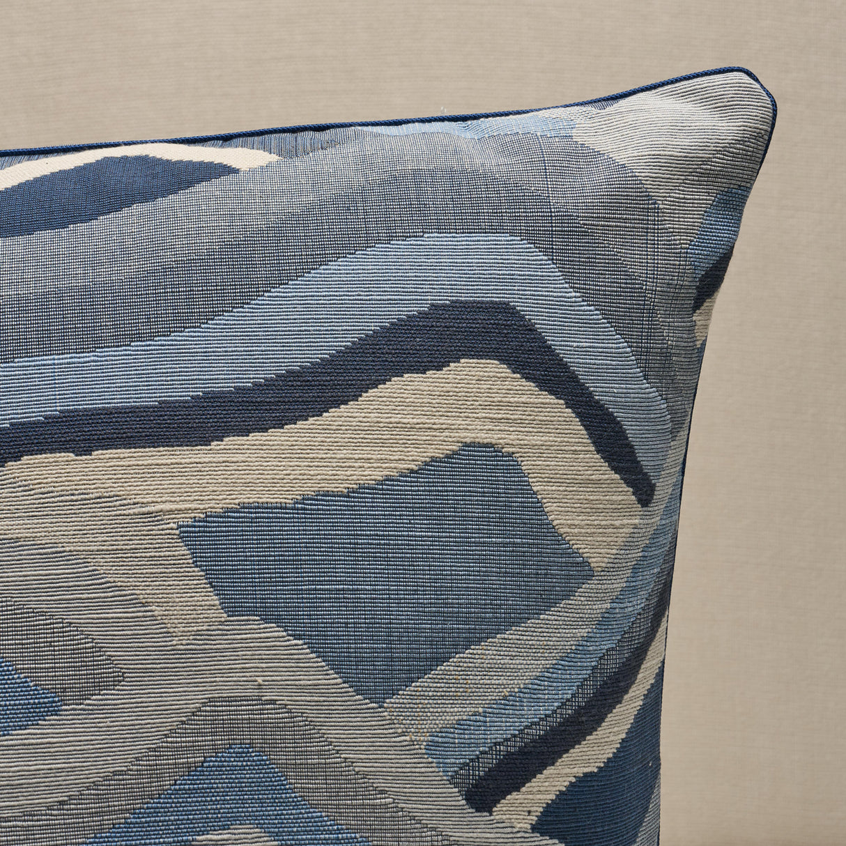 Schumacher Ocean 22" x 22" Avala Hills Pillow