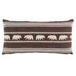 Schumacher Coffee 24" x 12" Koda Stripe Pillow
