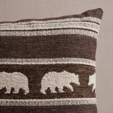 Schumacher Coffee 24" x 12" Koda Stripe Pillow