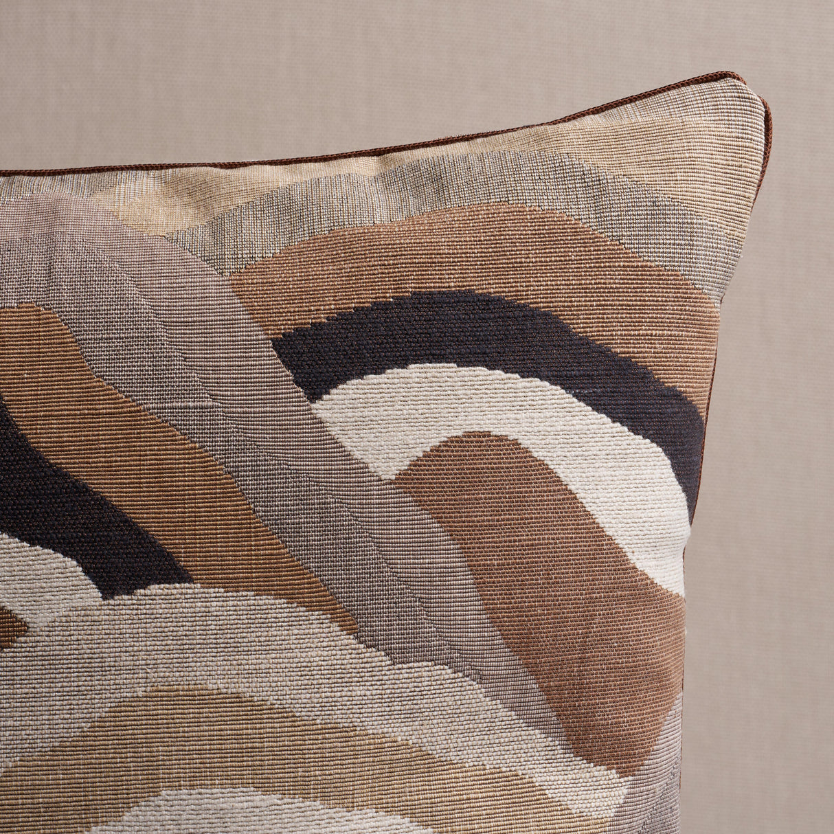 Schumacher Camel 22" x 22" Avala Hills Pillow