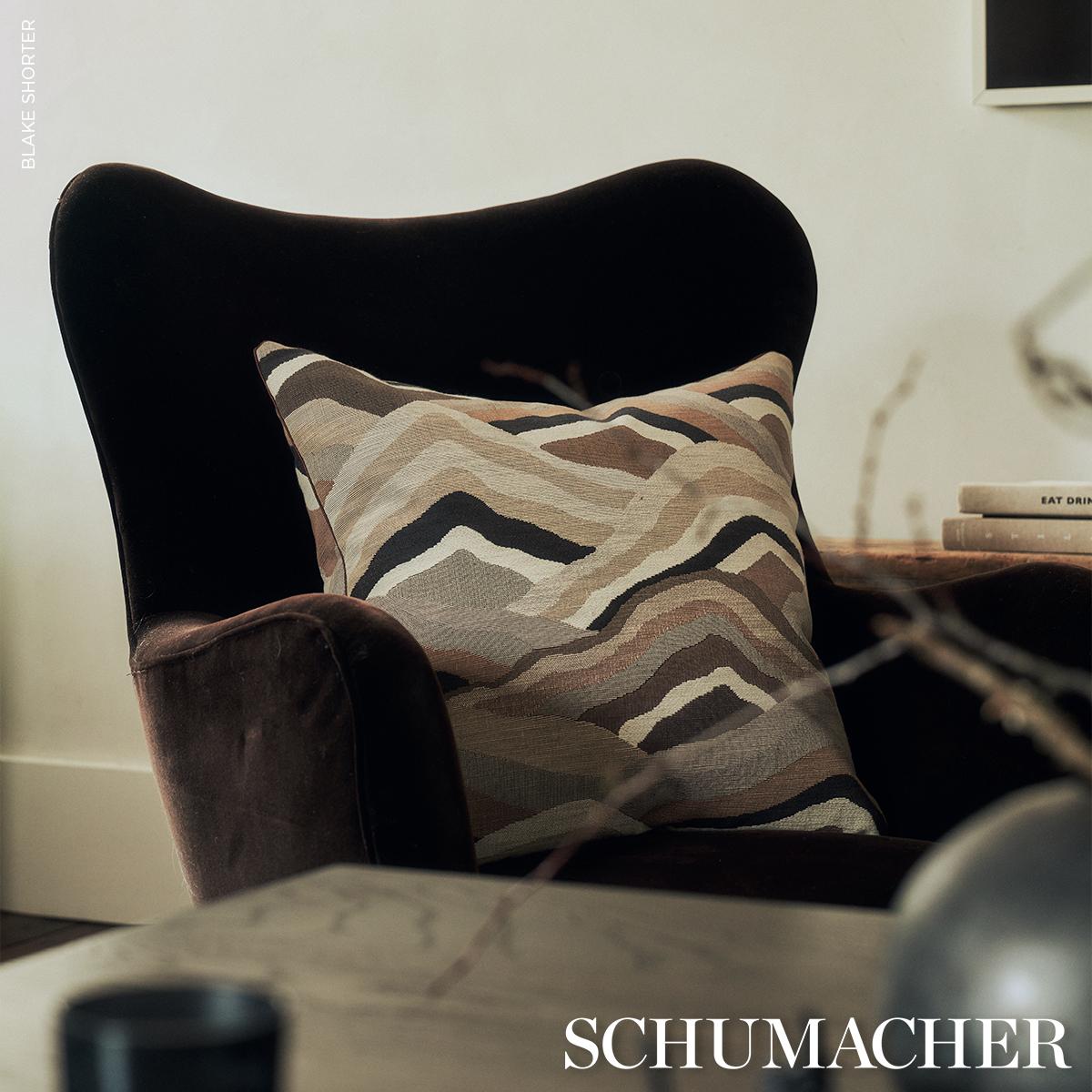 Schumacher Camel 22" x 22" Avala Hills Pillow