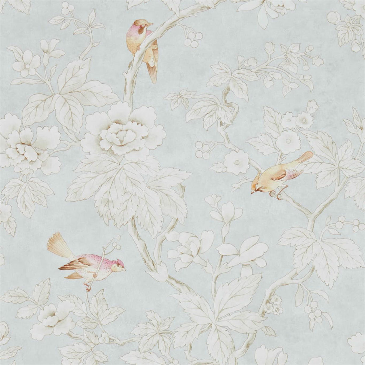 Sanderson Chiswick Grove Silver Wallpaper