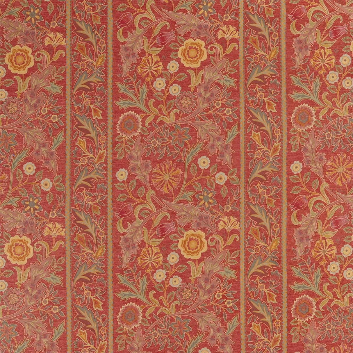 Morris & Co Wilhelmina Weave Rust Fabric