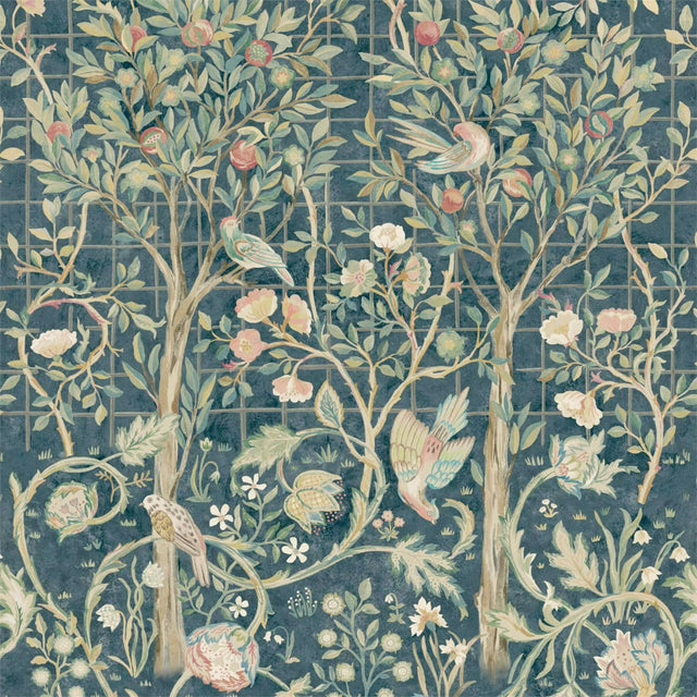 Morris & Co Melsetter Indigo Rose Wallpaper
