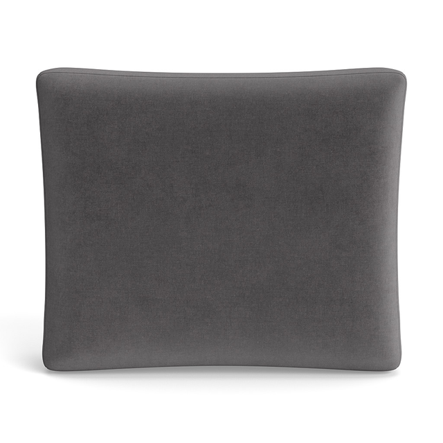 Ann Gish Charcoal 36x25x2.5 Modern Velvet Box Pillow