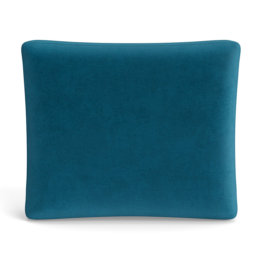 Ann Gish Azure 30x25x2.5 Modern Velvet Box Pillow