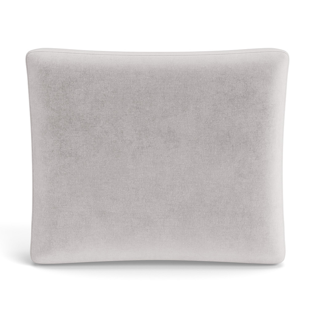 Ann Gish Silver 36x25x2.5 Modern Velvet Box Pillow