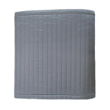 Ann Gish Charcoal Queen Charmeuse Channel Quilt Box Spring Cover