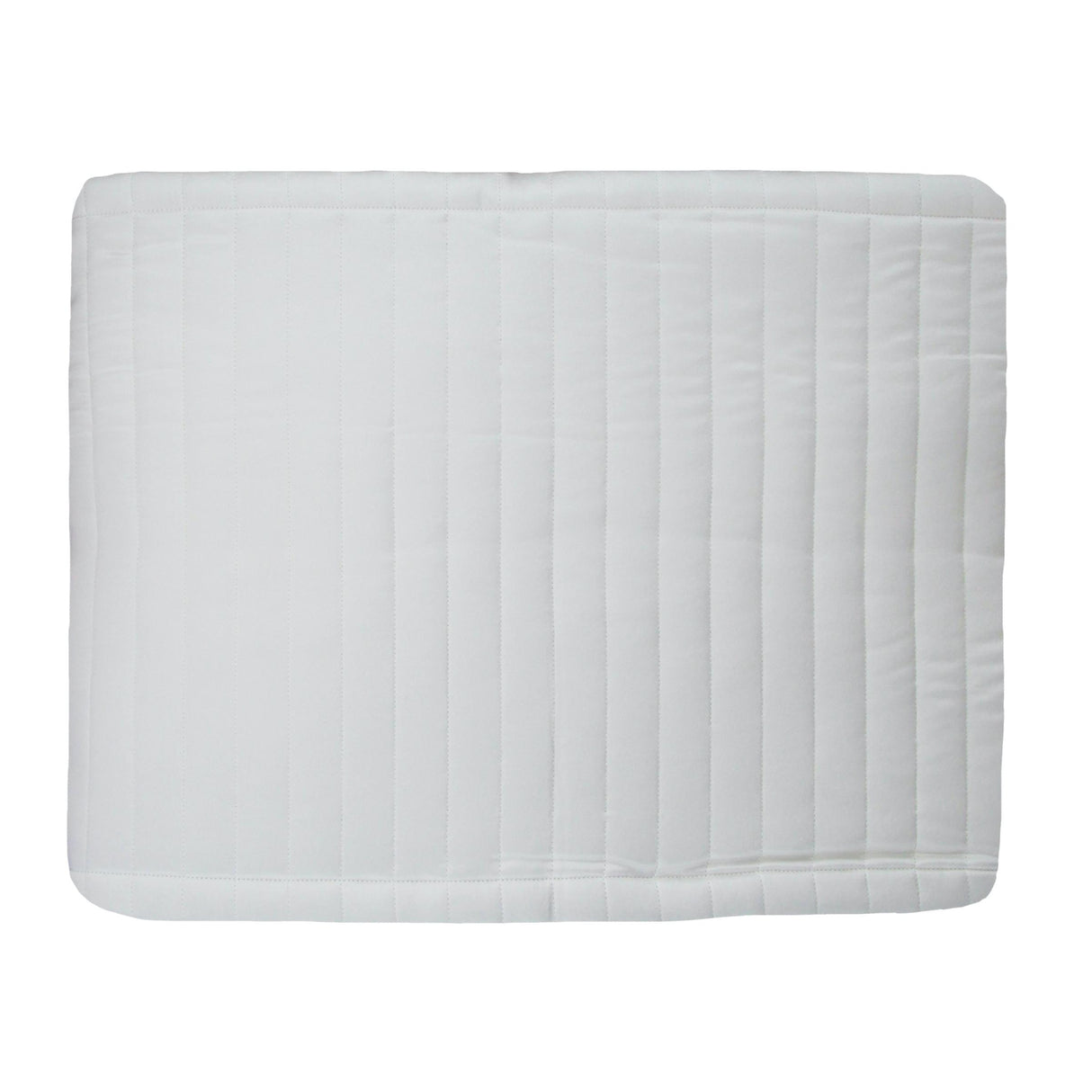 Ann Gish White Queen Charmeuse Channel Quilt Box Spring Cover