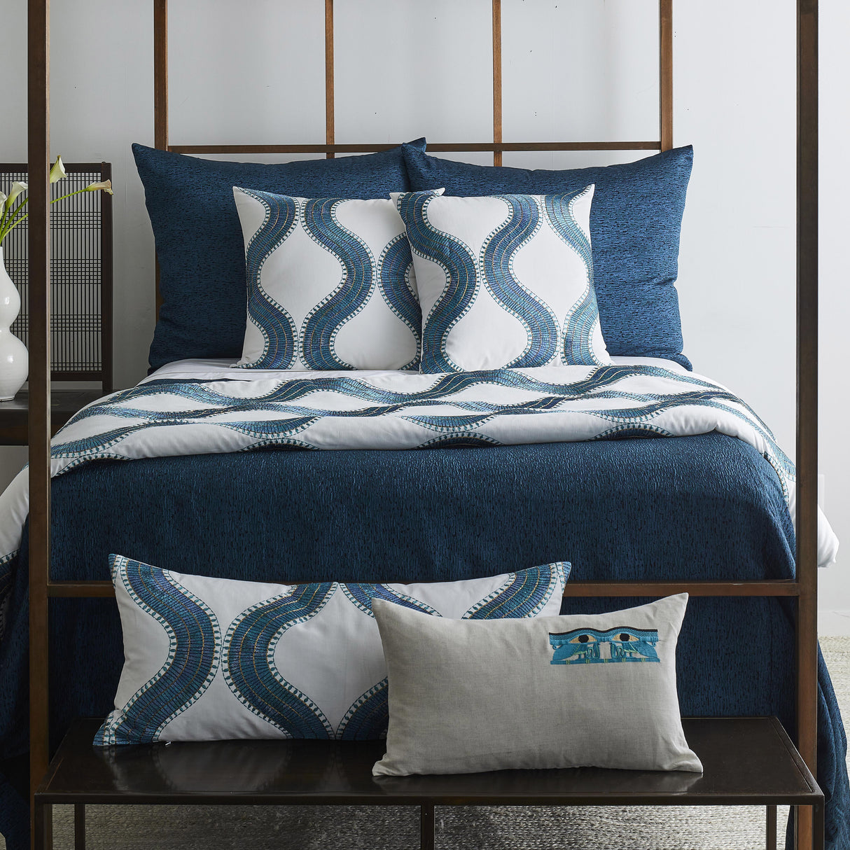 Ann Gish Azure Queen Asperitas Coverlet
