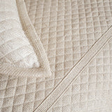 Ann Gish Ivory King Basketweave Quilted Coverlet