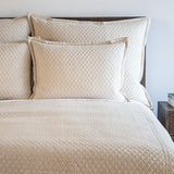 Ann Gish Ivory Queen Basketweave Quilted Coverlet