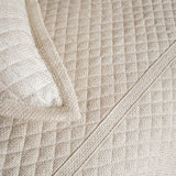 Ann Gish Ivory Queen Basketweave Quilted Coverlet
